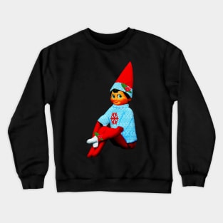 Merry Christmas Lady Elf With Hat Crewneck Sweatshirt